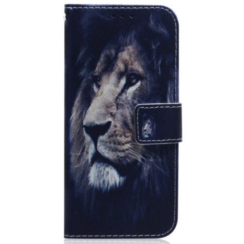 Capa Flip Para Samsung Galaxy S23 Plus 5G Leão Sonhador