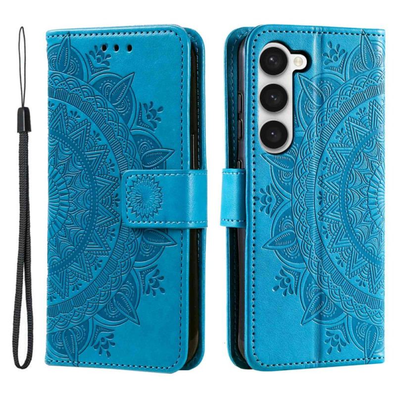 Capa Flip Para Samsung Galaxy S23 Plus 5G Mandala Do Sol