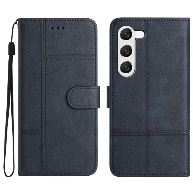 Capa Folio Para Samsung Galaxy S23 Plus 5G De Cordão Negócios Em Cordão