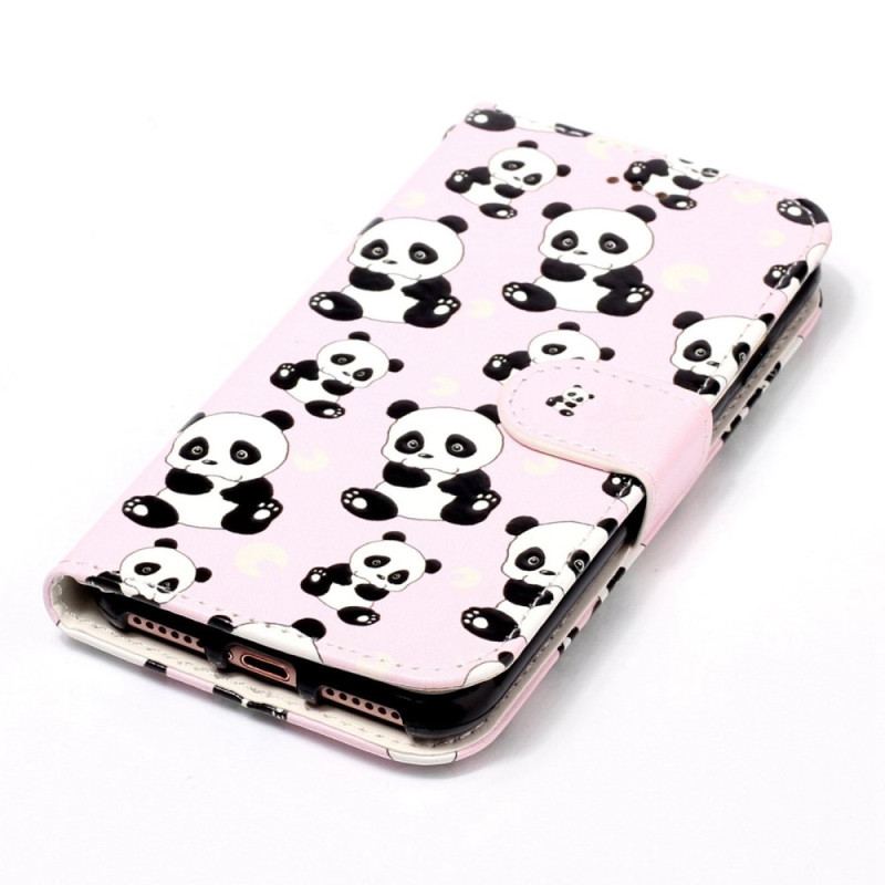 Capa Folio Para Samsung Galaxy S23 Plus 5G De Cordão Pandas Strappy