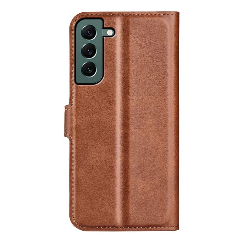 Capa Folio Para Samsung Galaxy S23 Plus 5G Estilo Cor De Couro