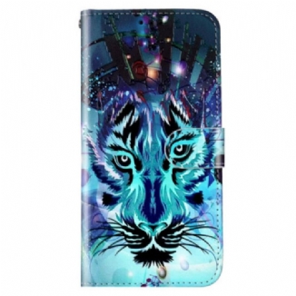 Capa Folio Para Samsung Galaxy S23 Plus 5G O Tigre Com Cordão