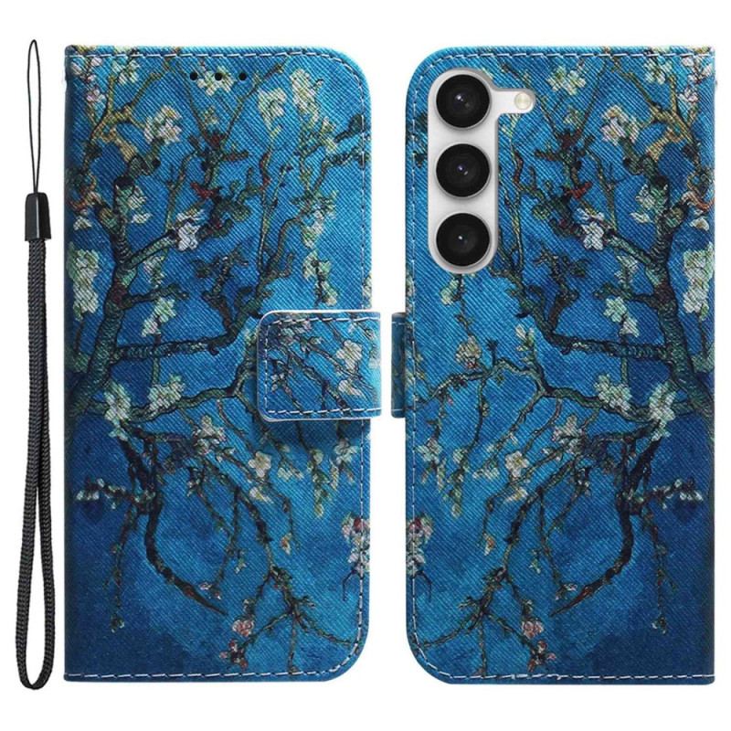 Capa Folio Para Samsung Galaxy S23 Plus 5G Ramos Floridos