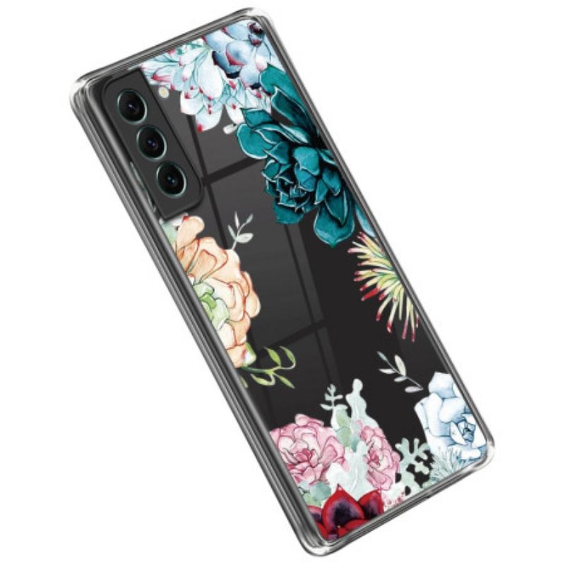 Capa Para Samsung Galaxy S23 Plus 5G Buquê De Flores Sem Costura