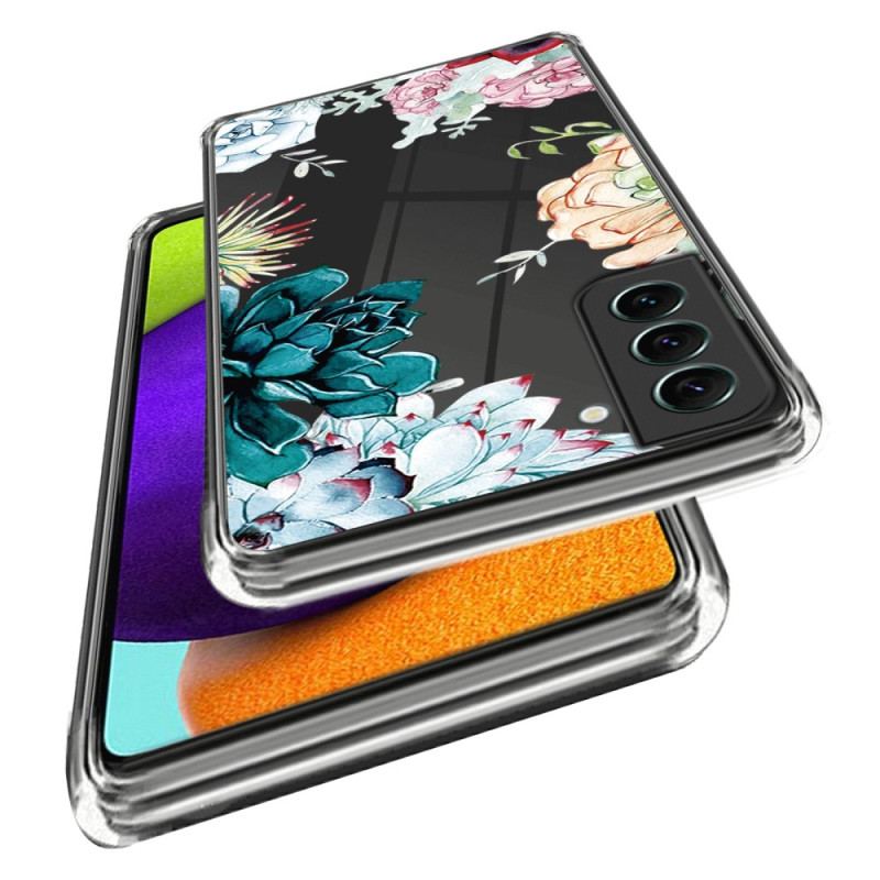 Capa Para Samsung Galaxy S23 Plus 5G Buquê De Flores Sem Costura