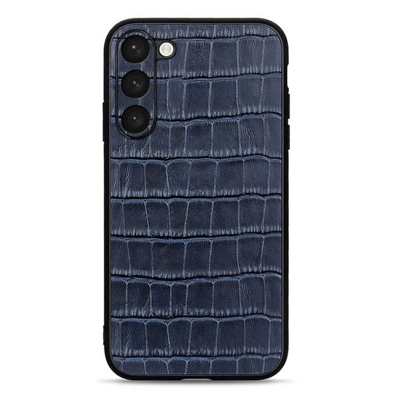 Capa Para Samsung Galaxy S23 Plus 5G Couro Genuíno Estilo Crocodilo