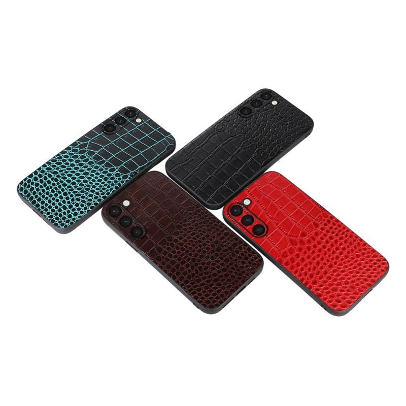 Capa Para Samsung Galaxy S23 Plus 5G Couro Genuíno Estilo Crocodilo