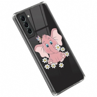 Capa Para Samsung Galaxy S23 Plus 5G Elefante Rosa Sem Costura