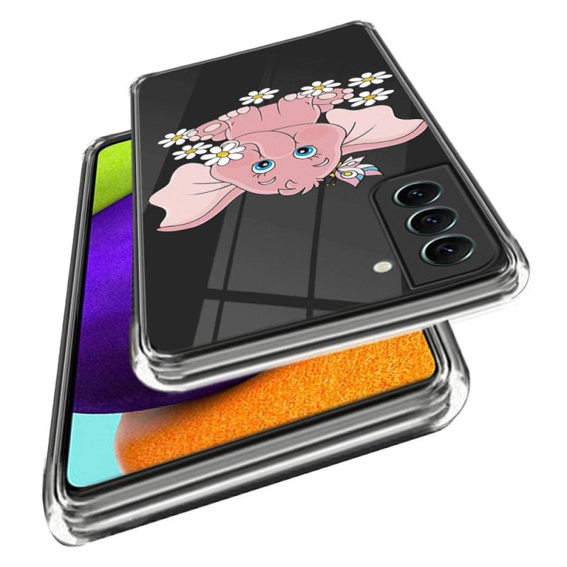 Capa Para Samsung Galaxy S23 Plus 5G Elefante Rosa Sem Costura