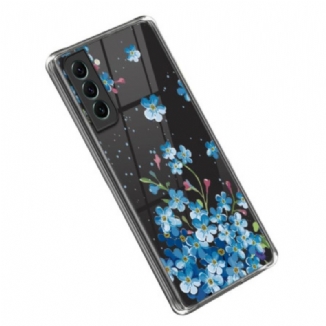 Capa Para Samsung Galaxy S23 Plus 5G Flores Azuis