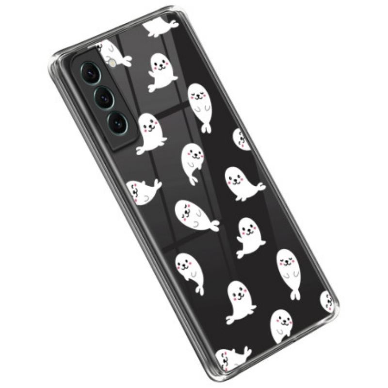 Capa Para Samsung Galaxy S23 Plus 5G Lobos Marinhos Transparentes