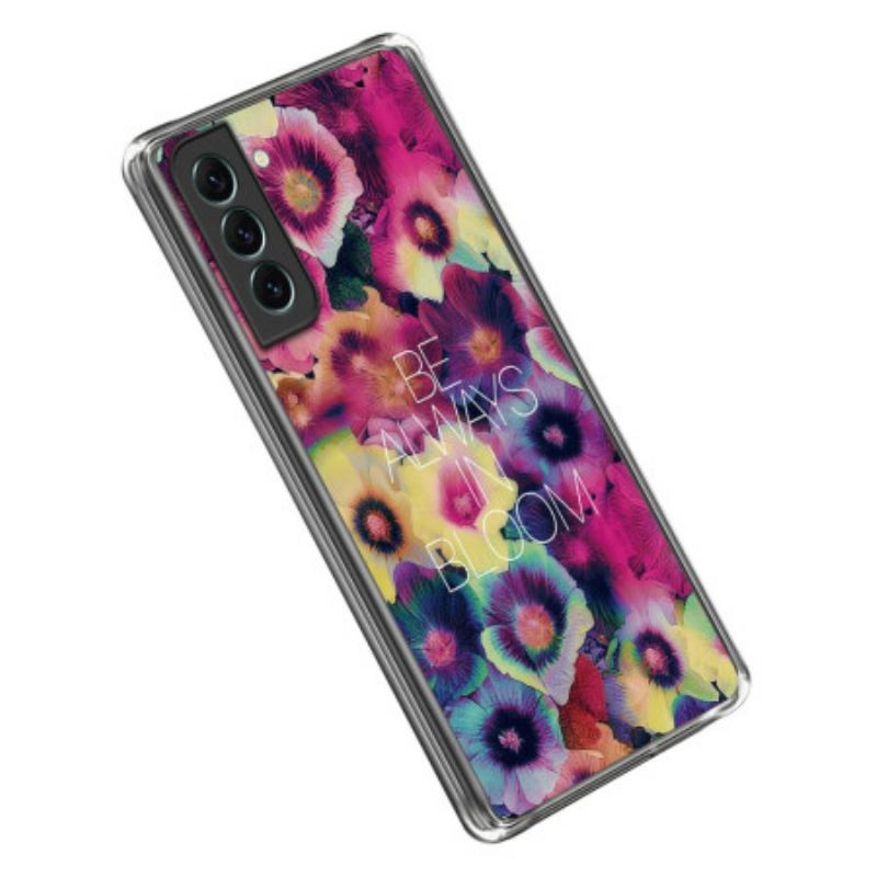 Capa Para Samsung Galaxy S23 Plus 5G Silicone Esteja Sempre Em Flor