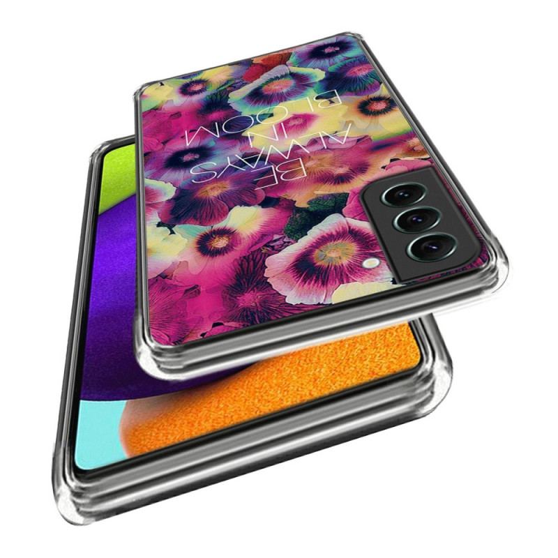 Capa Para Samsung Galaxy S23 Plus 5G Silicone Esteja Sempre Em Flor