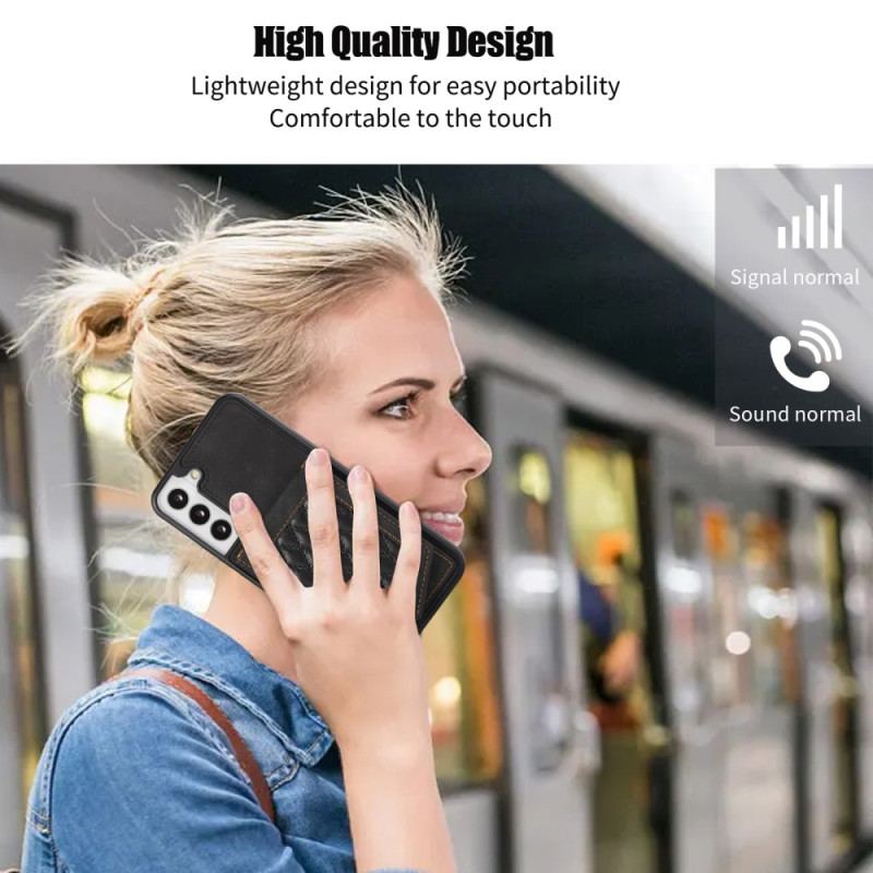 Capa Para Samsung Galaxy S23 Plus 5G Titular De Cartão Rfid Com Alça De Ombro