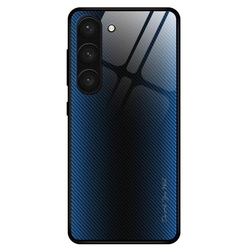 Capa Para Samsung Galaxy S23 Plus 5G Vidro Temperado De Fibra De Carbono