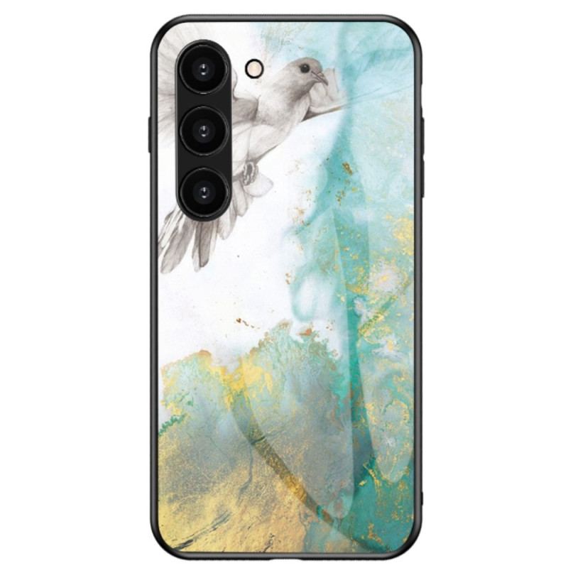 Capa Para Samsung Galaxy S23 Plus 5G Vidro Temperado De Mármore