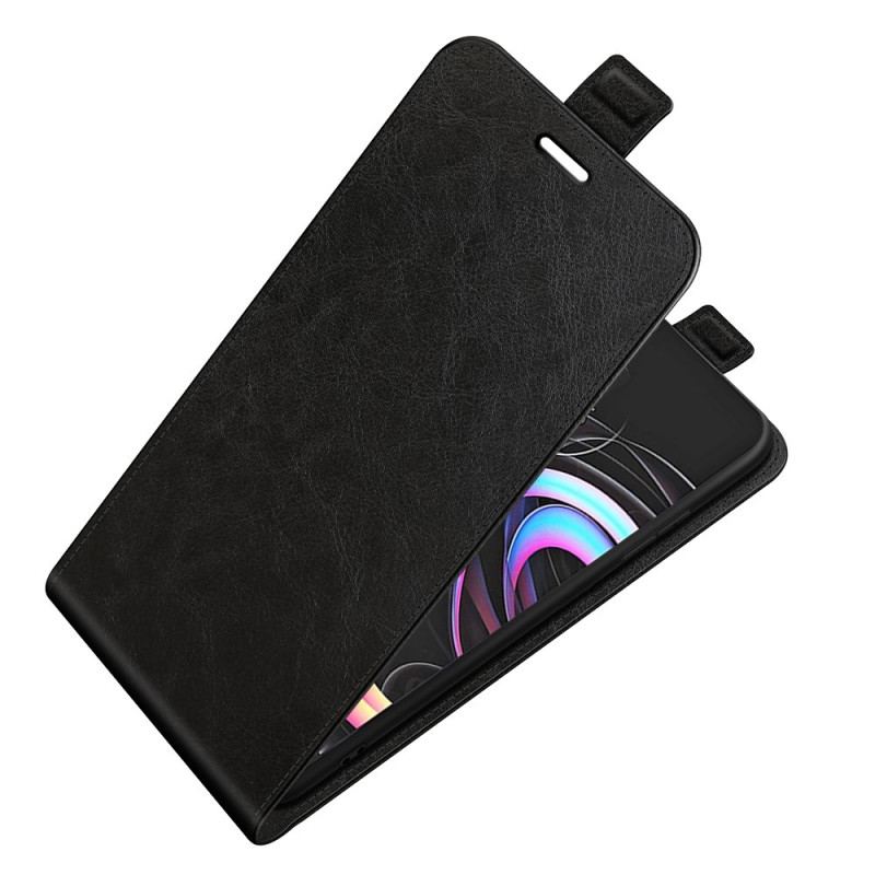 Capa Em Pele Para Motorola Edge 20 Pro Flip Efeito De Couro Com Aba Vertical