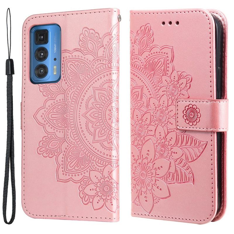 Capa Em Pele Para Motorola Edge 20 Pro Mandala