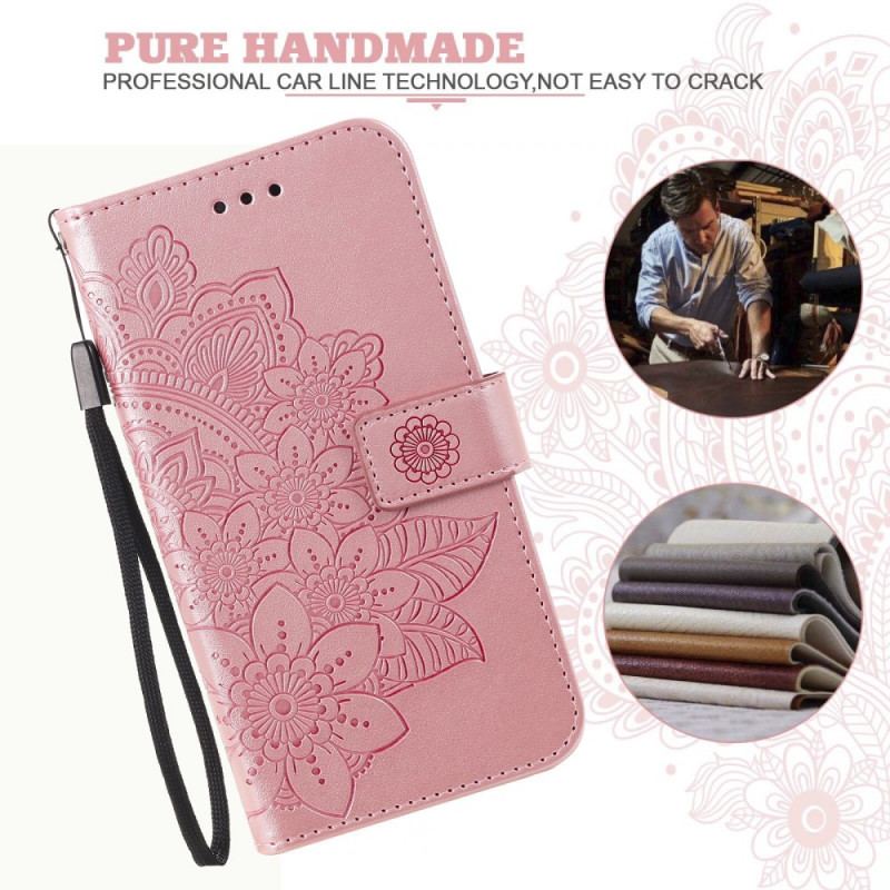 Capa Em Pele Para Motorola Edge 20 Pro Mandala