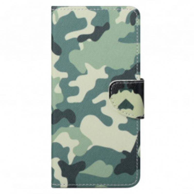 Capa Flip Para Motorola Edge 20 Pro Camuflagem Militar