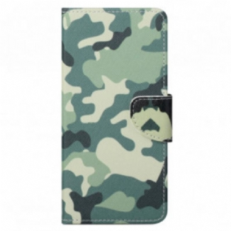 Capa Flip Para Motorola Edge 20 Pro Camuflagem Militar