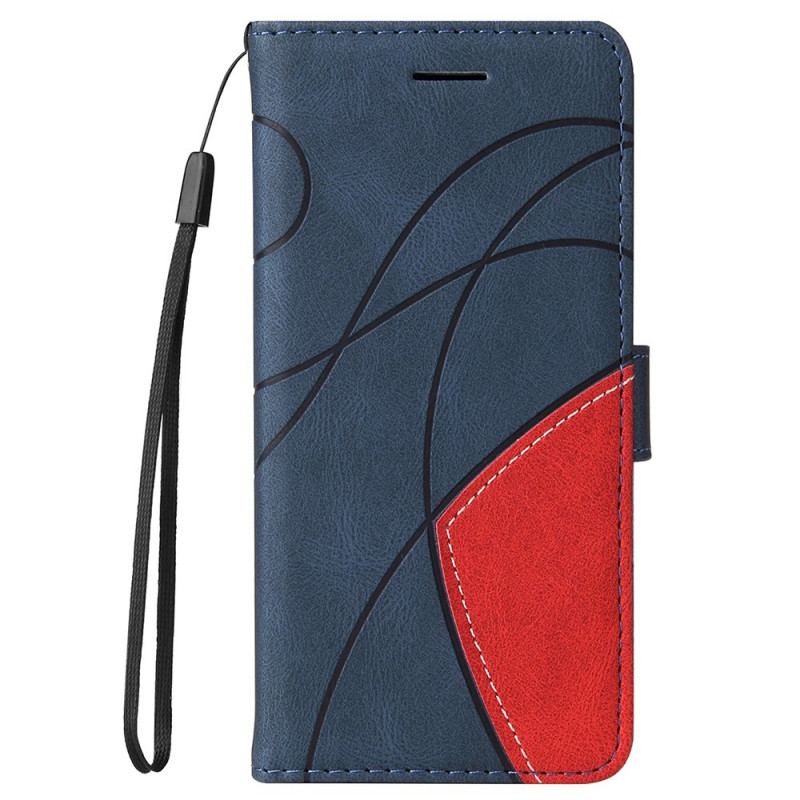 Capa Flip Para Motorola Edge 20 Pro Dois Tons