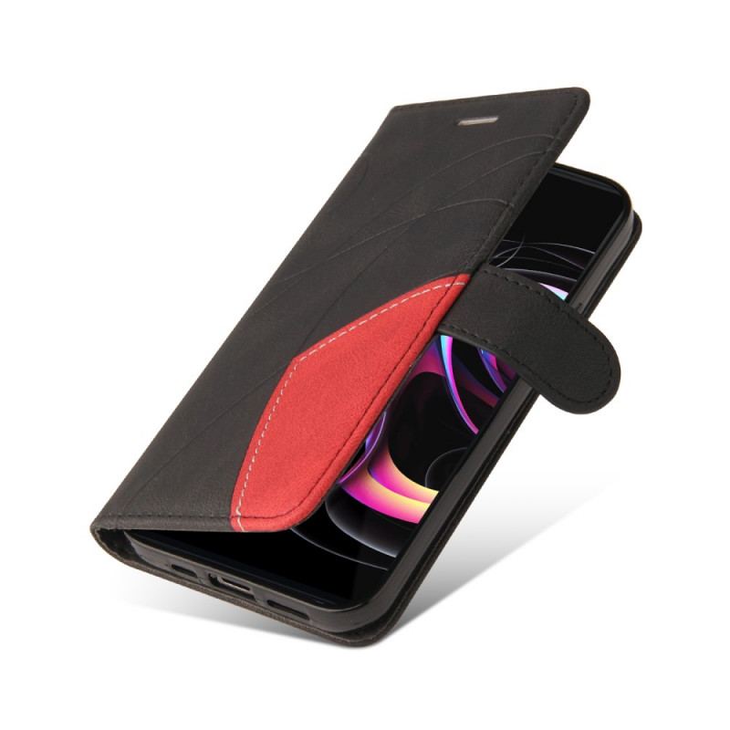 Capa Flip Para Motorola Edge 20 Pro Dois Tons