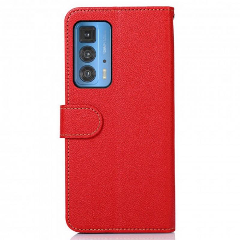 Capa Flip Para Motorola Edge 20 Pro Estilo Lichia Rfid Khazneh