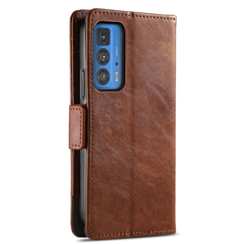 Capa Flip Para Motorola Edge 20 Pro Fecho Duplo Bicolor