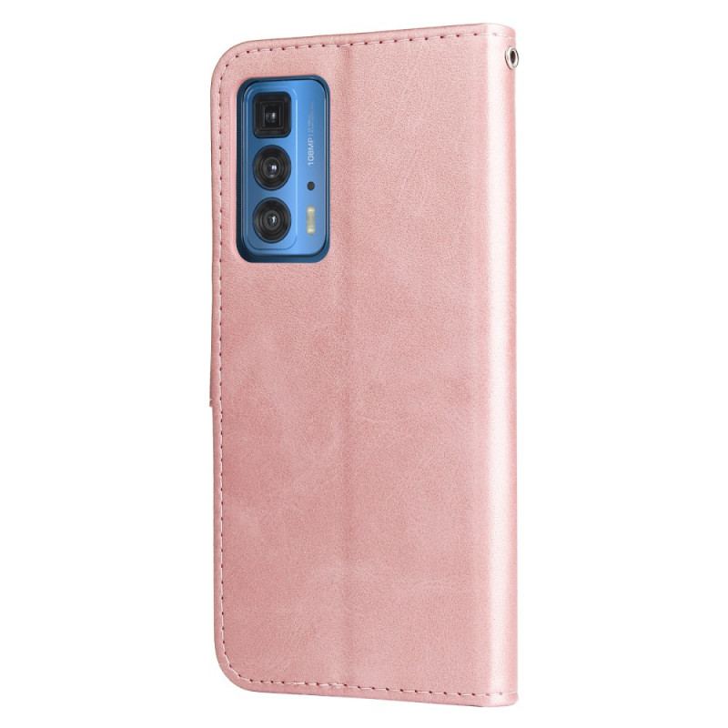 Capa Flip Para Motorola Edge 20 Pro Porta-moedas Vintage