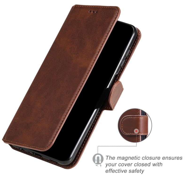 Capa Flip Para Motorola Edge 20 Pro Série De Cores Sólidas