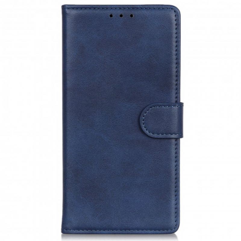 Capa Folio Para Motorola Edge 20 Pro Efeito De Couro Fosco