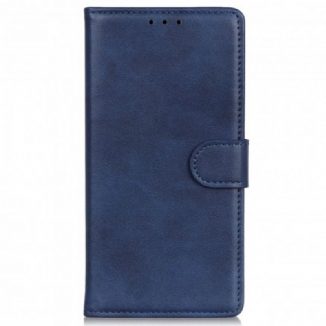 Capa Folio Para Motorola Edge 20 Pro Efeito De Couro Fosco