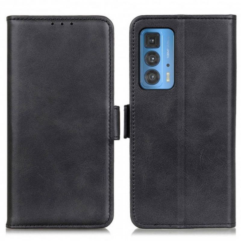 Capa Folio Para Motorola Edge 20 Pro Fecho Duplo