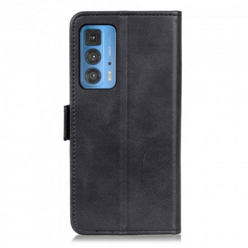 Capa Folio Para Motorola Edge 20 Pro Fecho Duplo