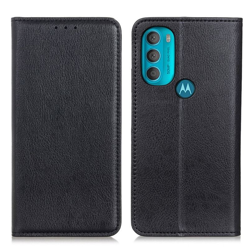 Capa De Celular Para Moto G71 5G Flip Couro Dividido Texturizado