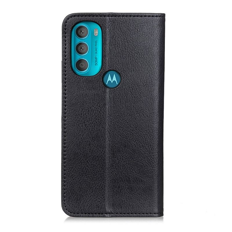 Capa De Celular Para Moto G71 5G Flip Couro Dividido Texturizado