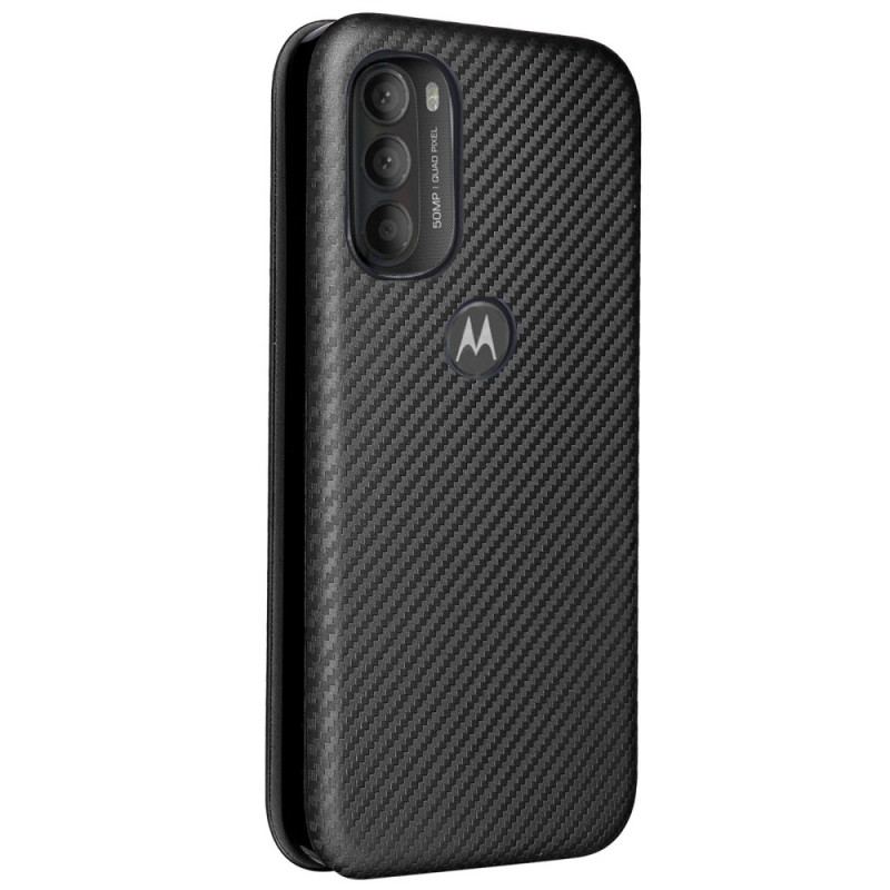 Capa De Celular Para Moto G71 5G Flip Silicone De Carbono Colorido