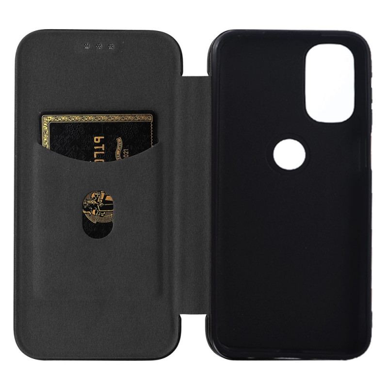 Capa De Celular Para Moto G71 5G Flip Silicone De Carbono Colorido