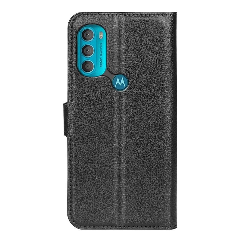 Capa De Couro Para Moto G71 5G Clássico