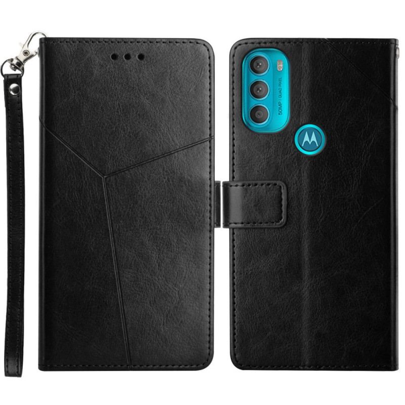 Capa De Couro Para Moto G71 5G Estilo Couro Geo Y Design