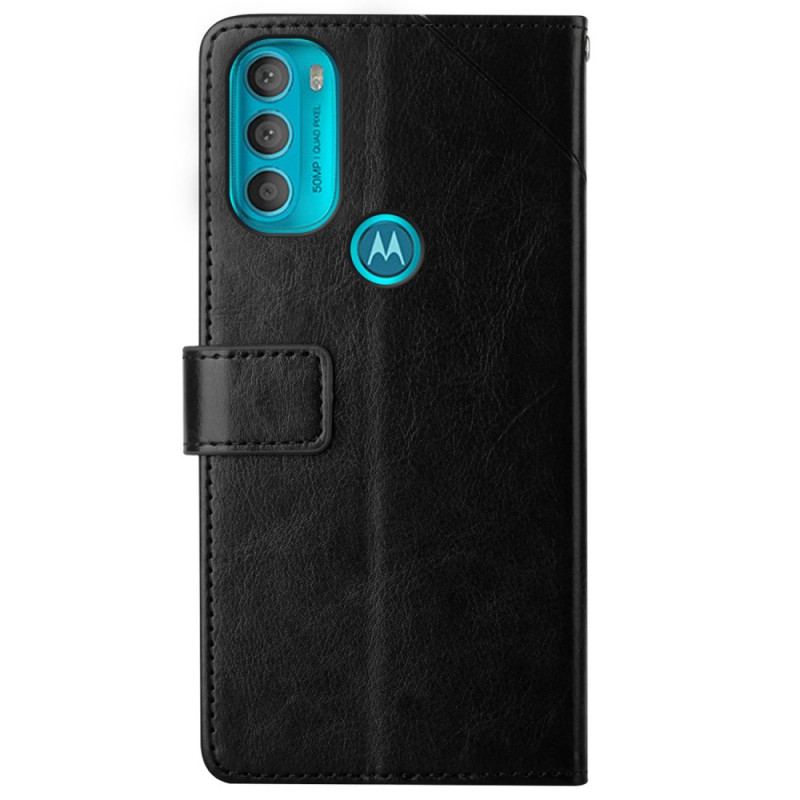 Capa De Couro Para Moto G71 5G Estilo Couro Geo Y Design