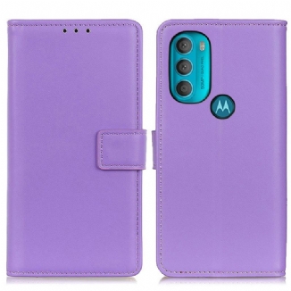 Capa De Couro Para Moto G71 5G Couro Sintético Liso