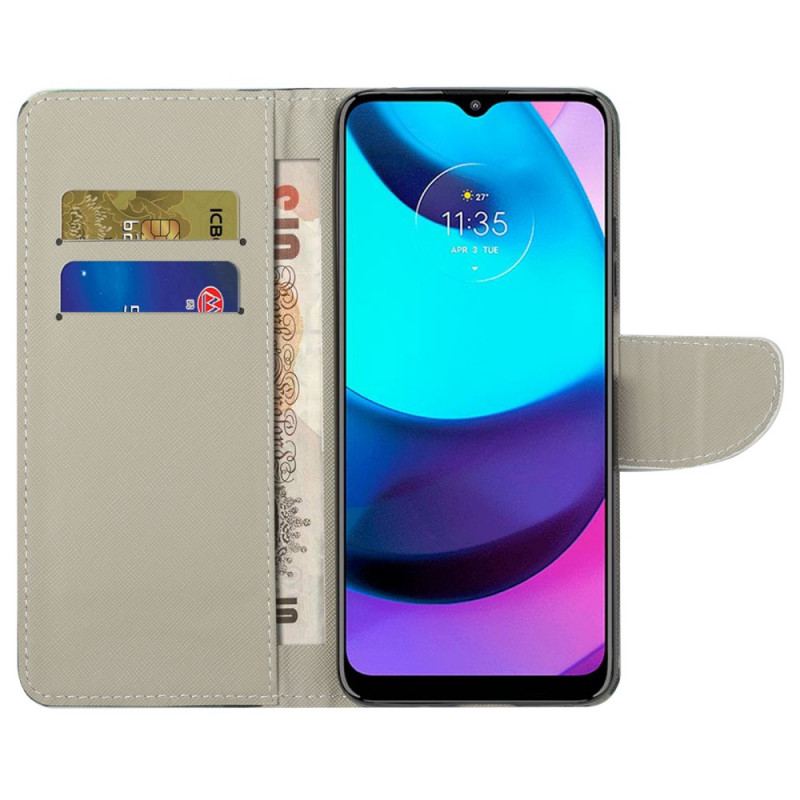 Capa De Couro Para Moto G71 5G Urso Perigoso