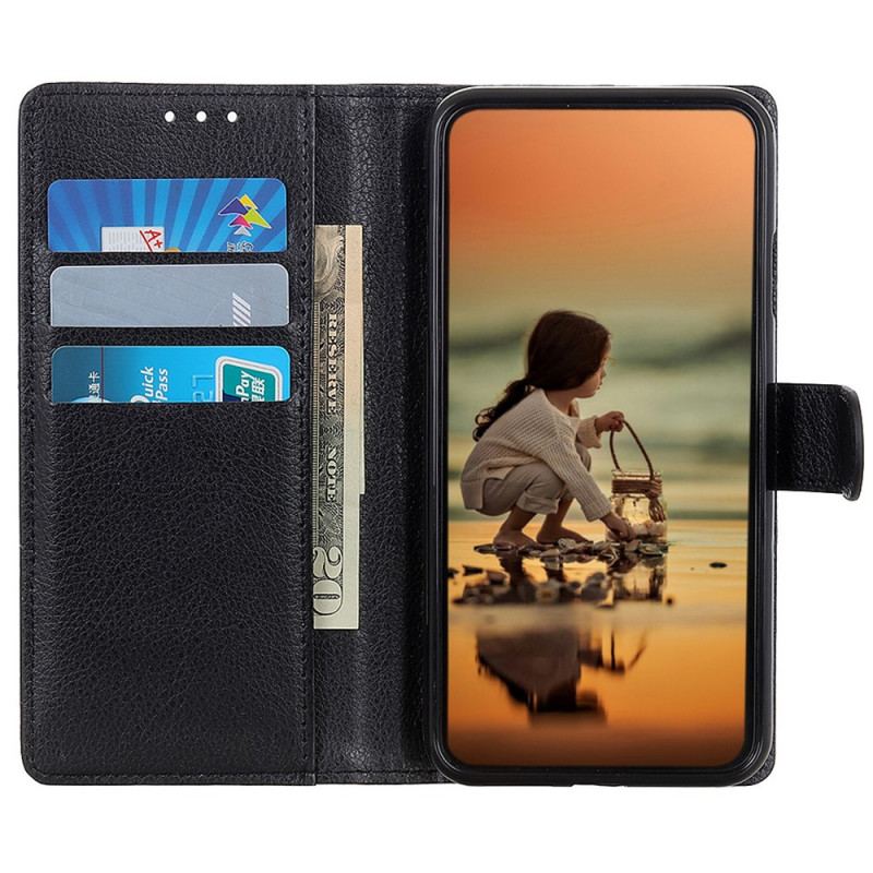 Capa Em Pele Para Moto G71 5G Tradicionalmente Lichia