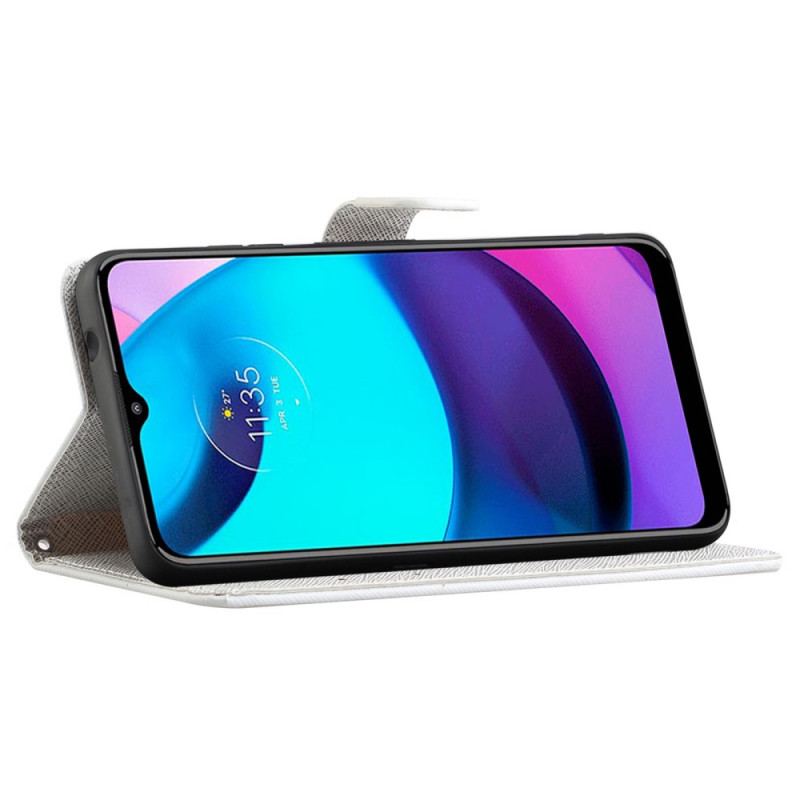 Capa Flip Para Moto G71 5G De Cordão Gatos Divertidos Com Alça