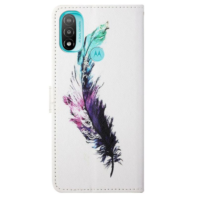 Capa Flip Para Moto G71 5G De Cordão Pena Com Cordão