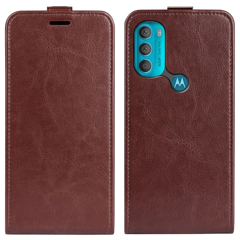 Capa Flip Para Moto G71 5G De Couro Dobrável Retrô