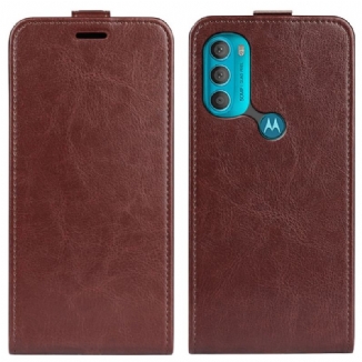 Capa Flip Para Moto G71 5G De Couro Dobrável Retrô