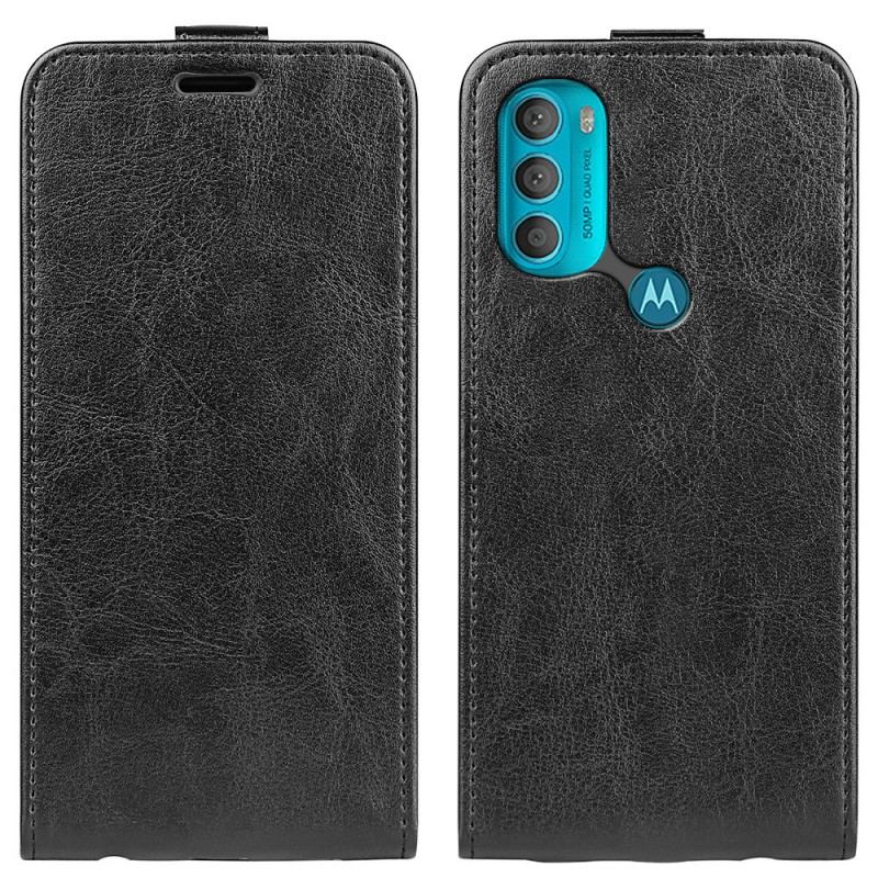 Capa Flip Para Moto G71 5G De Couro Dobrável Retrô